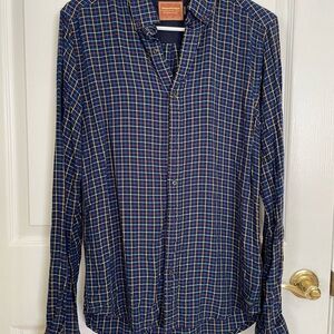 Scotch & Soda Blue and Yellow Casual Button Down Shirt